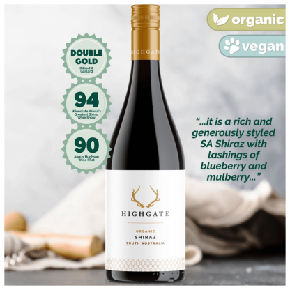 Highgate Organic Shiraz 2021 (12 Bottles) Mudgee